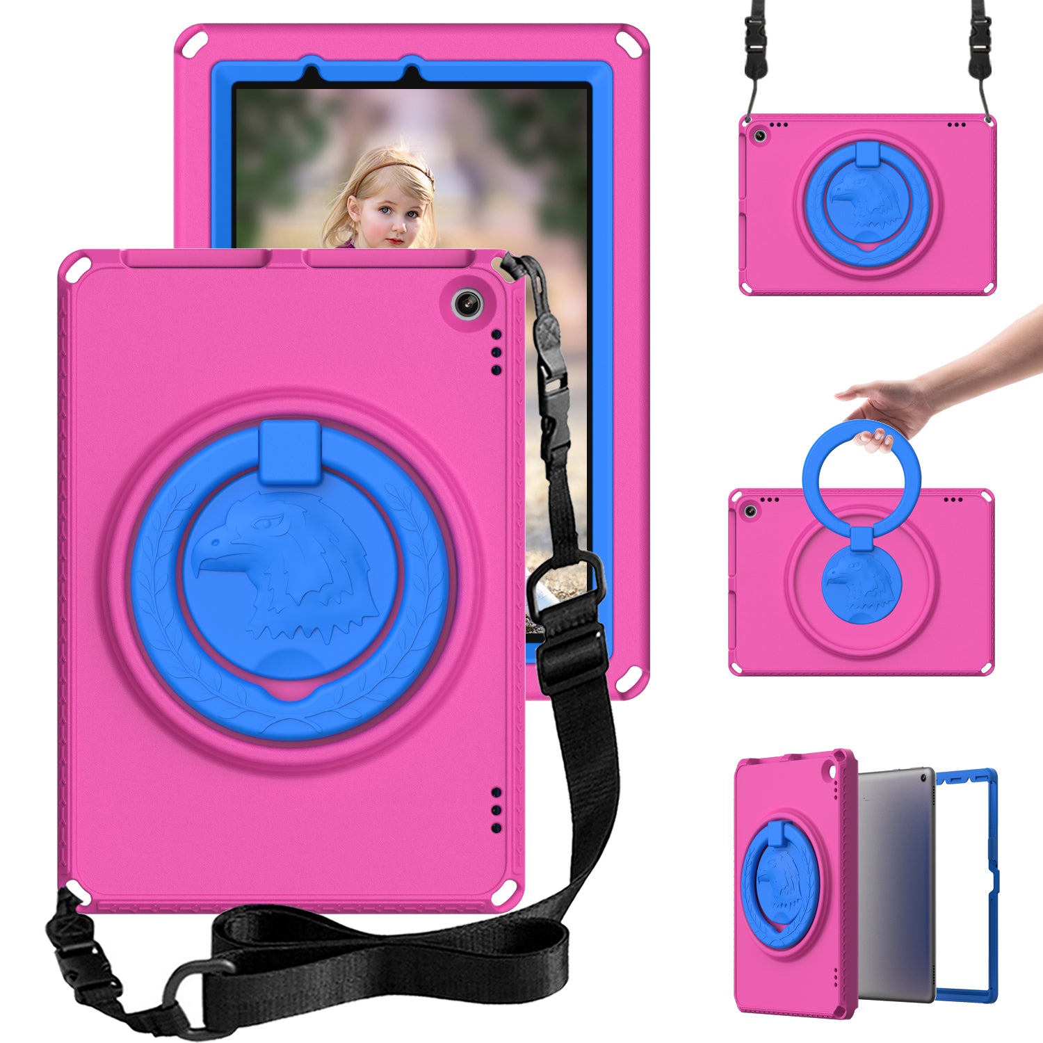 Hard EVA Case for Amazon Fire HD 10 (2021) Protective Cover with Shoulder Strap Screen Film Hard EVA Case for Amazon Fire HD 10 (2021) Protective Cover with Shoulder Strap Screen Film
